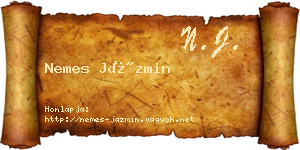 Nemes Jázmin névjegykártya
