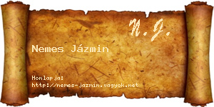 Nemes Jázmin névjegykártya